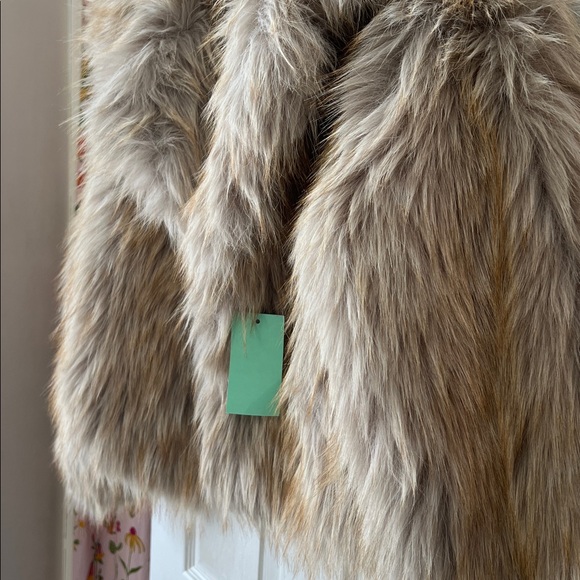 NWT NastyGal Nasty Gal faux fur jacket coat collared cropped 4 mob wife - Picture 7 of 14